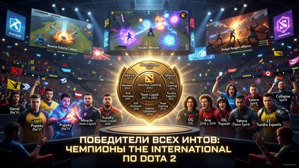 Победители всех Интов: чемпионы The International по Dota 2